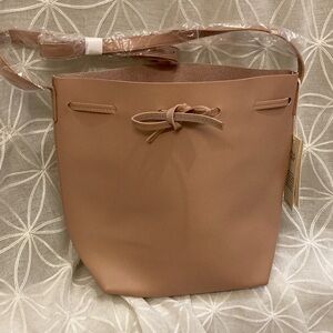 NWT Kayla + Ava Vegan Leather Blush Pink Bucket Bag